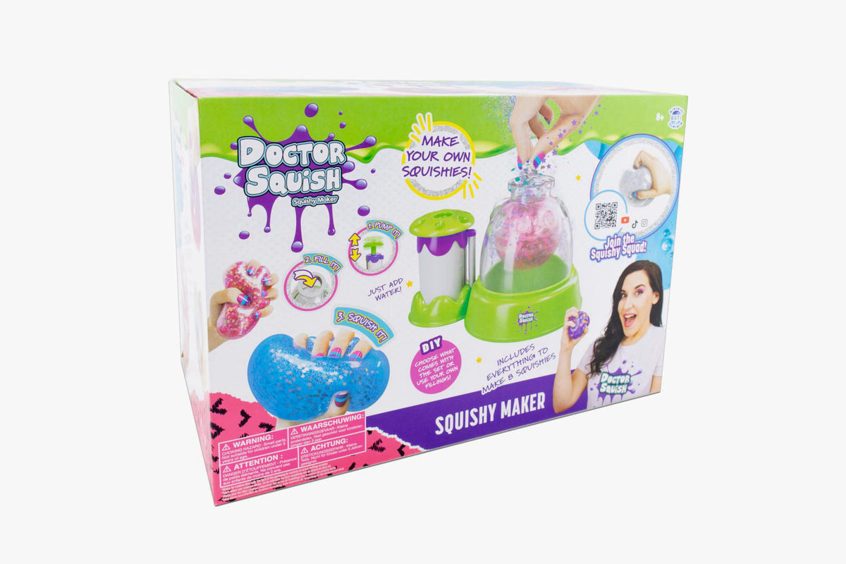 Doctor Squish Squishy Maker Station | DIY Make Your Squishies Kit | All Inclusive with Sparkles & Slime Powder | Ages 8 