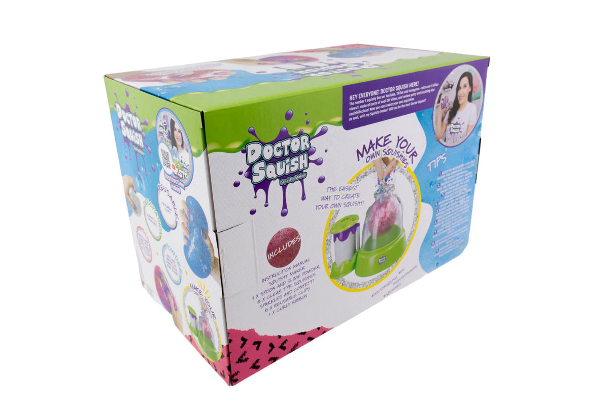 Doctor Squish Squishy Maker Station | DIY Make Your Squishies Kit | All Inclusive with Sparkles & Slime Powder | Ages 8 