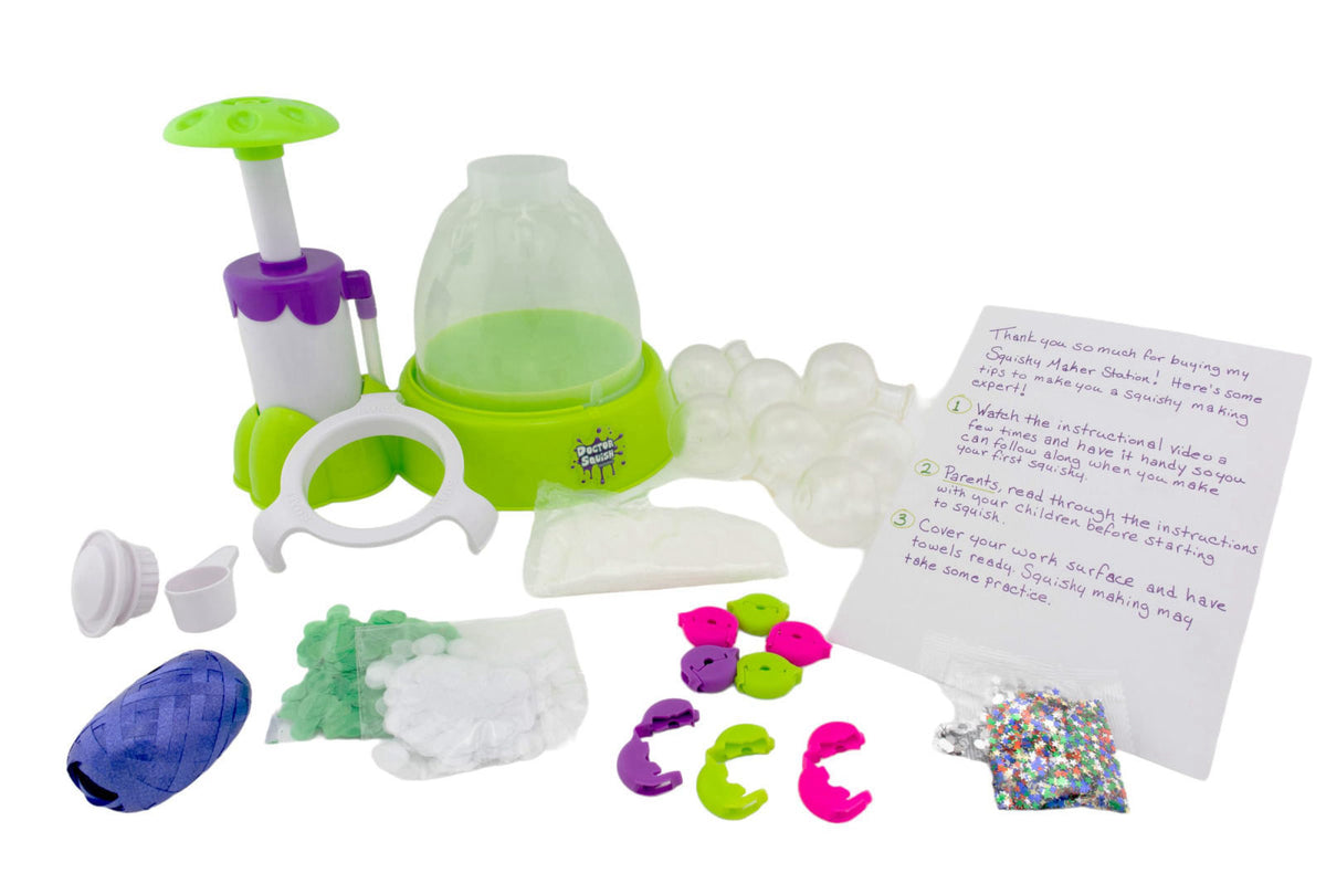 Doctor Squish Squishy Maker Station | DIY Make Your Squishies Kit | All Inclusive with Sparkles & Slime Powder | Ages 8 