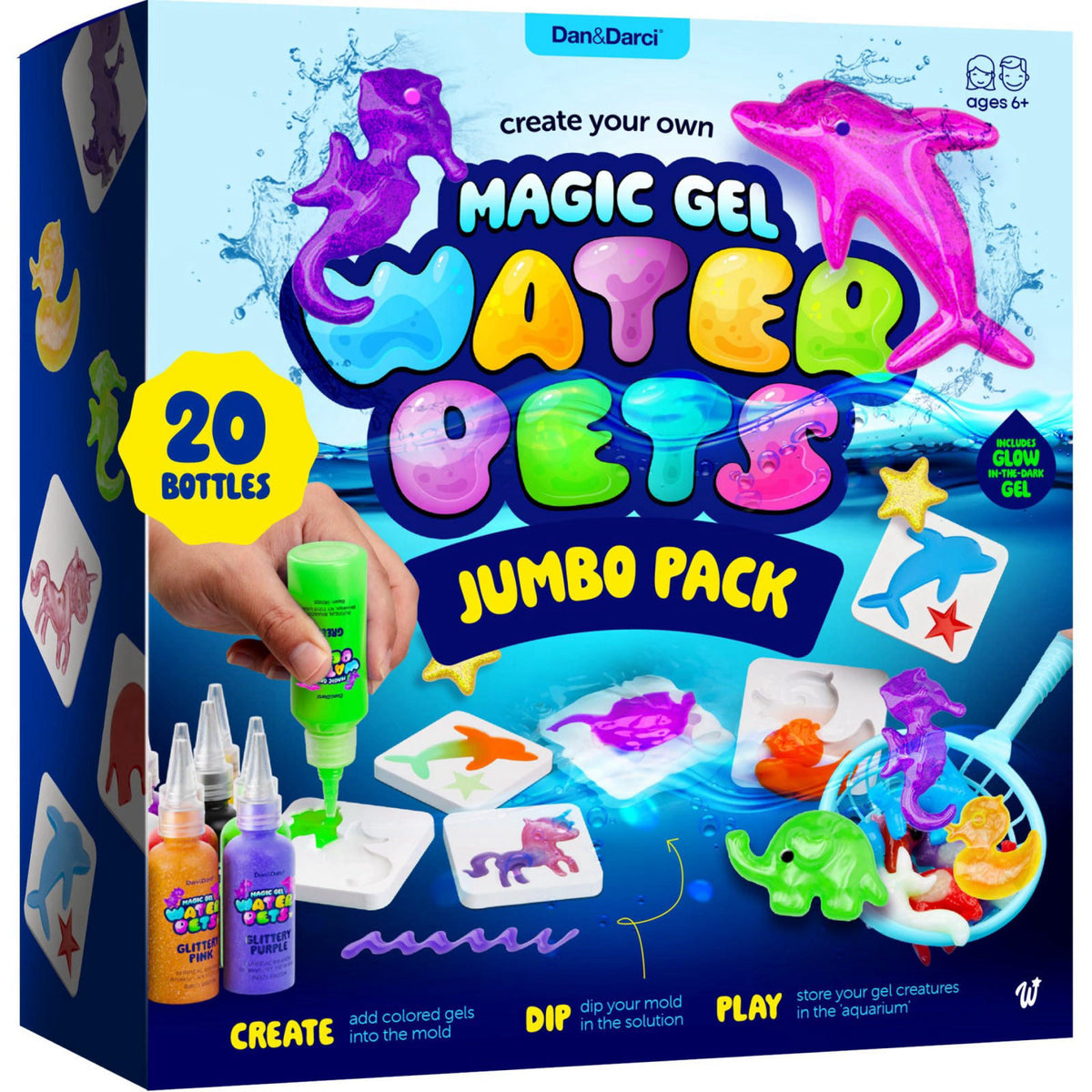 Dan&Darci Magic Gel Water Pets Kit - Birthday Gifts - Squishy Maker – Multi-colored Jumbo Pack, Gel