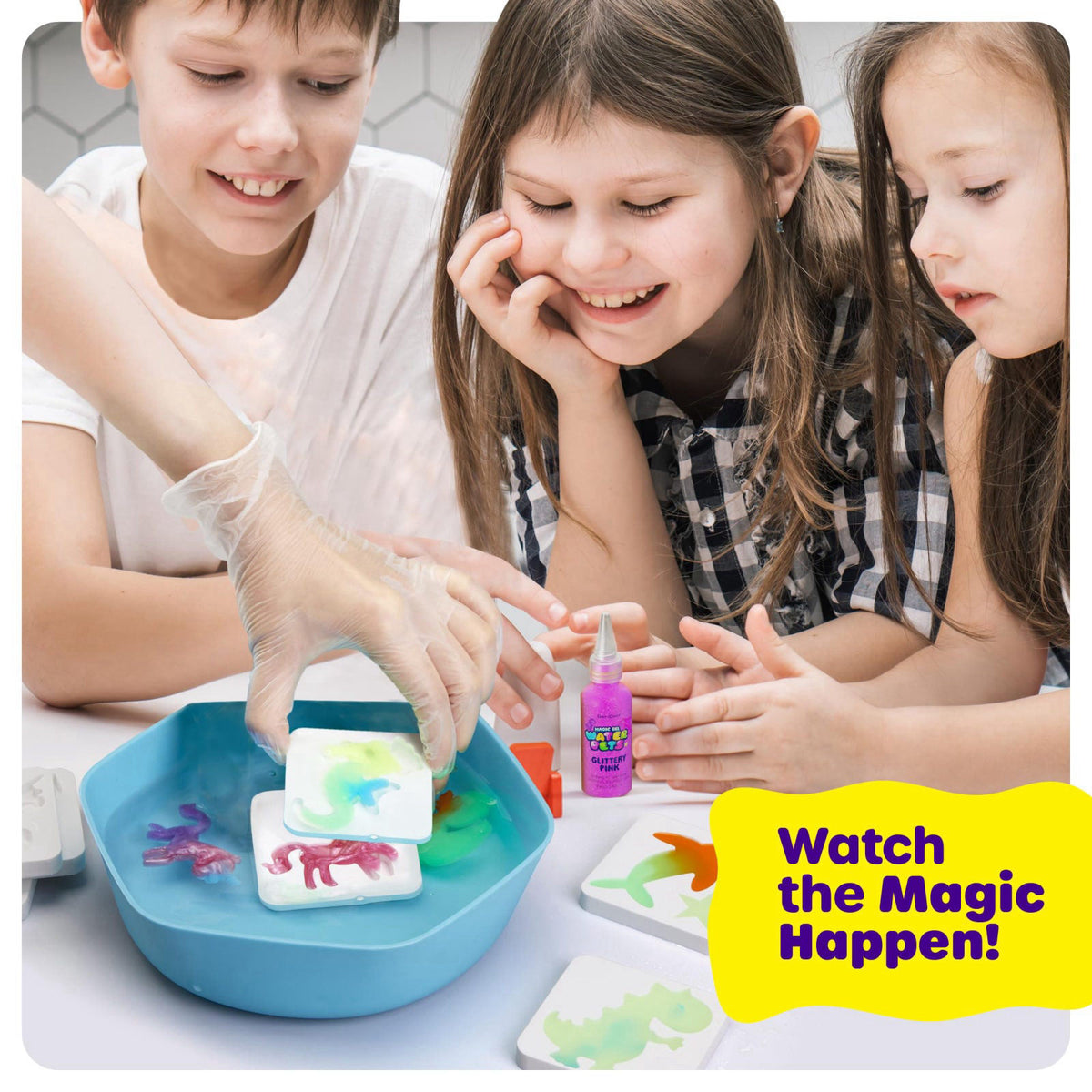 Dan&Darci Magic Gel Water Pets Kit - Birthday Gifts - Squishy Maker – close-up detail in Multi-colored Jumbo Pack