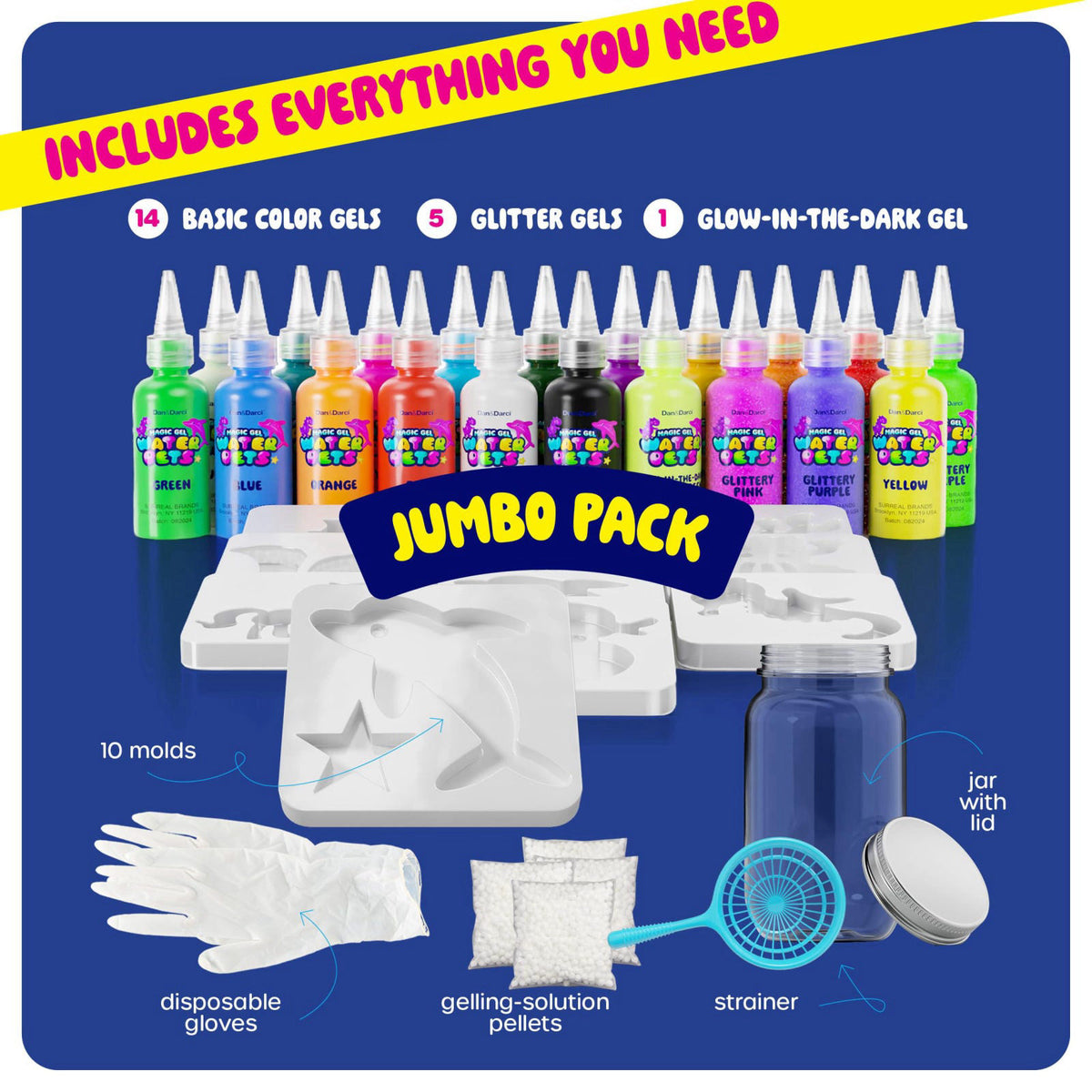 Dan&Darci Magic Gel Water Pets Kit - Birthday Gifts - Squishy Maker – full view