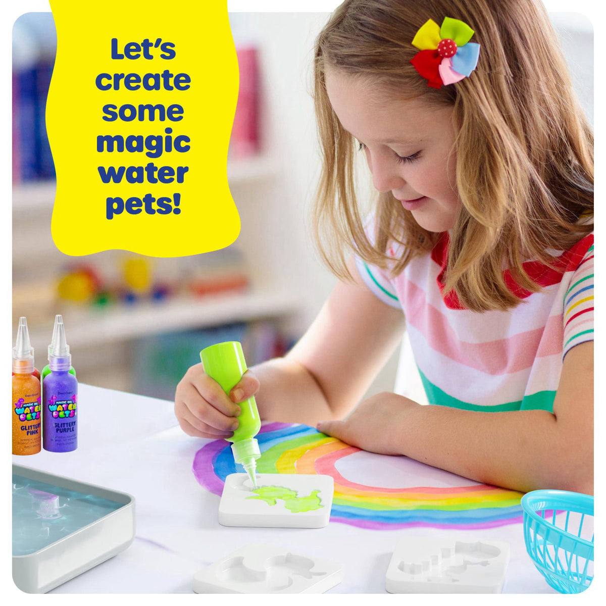 Dan&Darci Magic Gel Water Pets Kit - Birthday Gifts - Squishy Maker – back view and specifications