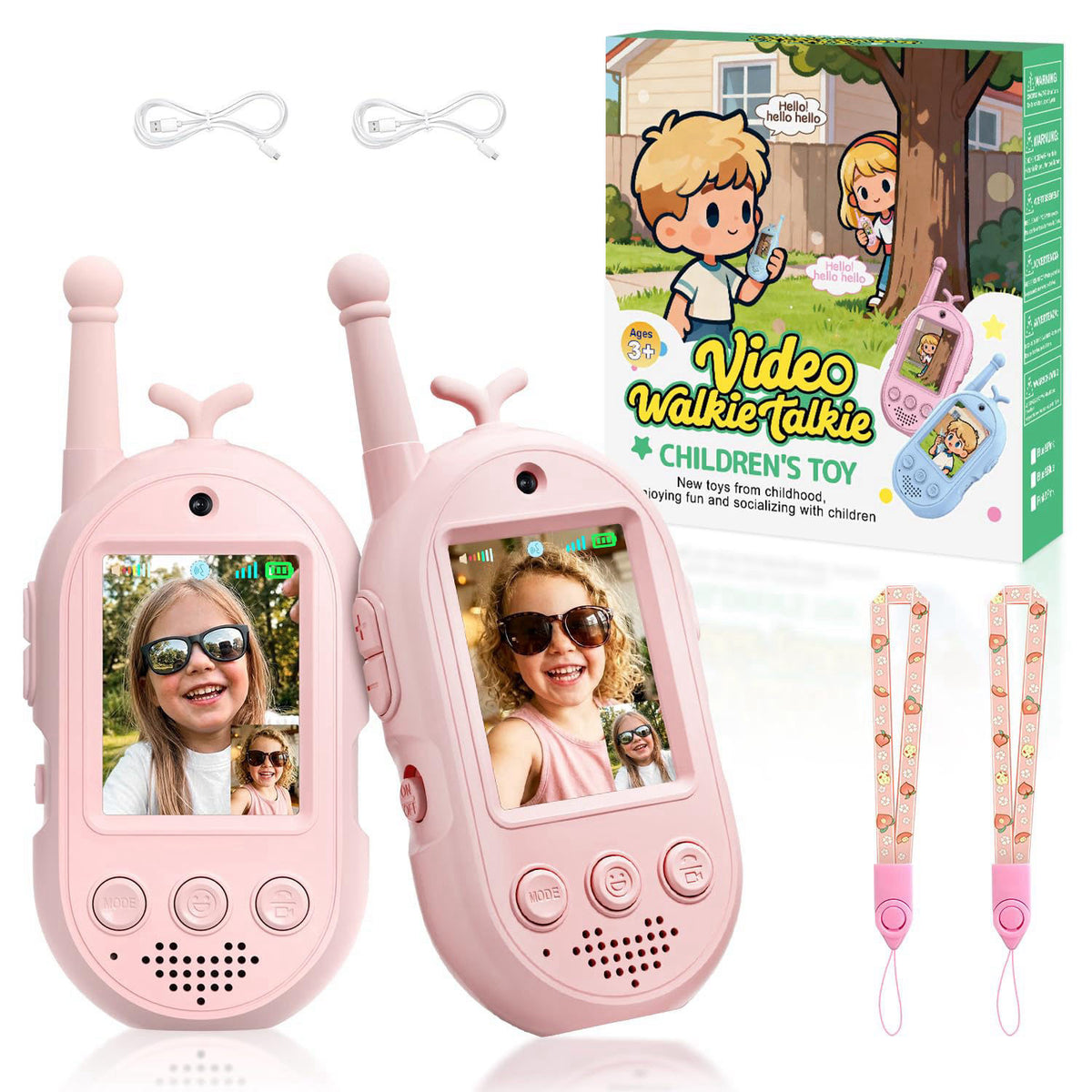 YUSSBCU Video Walkie Talkies for Kids, 2 Pack Rechargeable Kids Video Wakey Takey – product photo (Walkie Talkies)