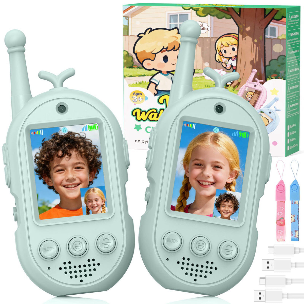 Gofunly Video Walkie Talkies for Kids-2 Pack, Kids Walkies Talkies – product photo (Walkie Talkies)