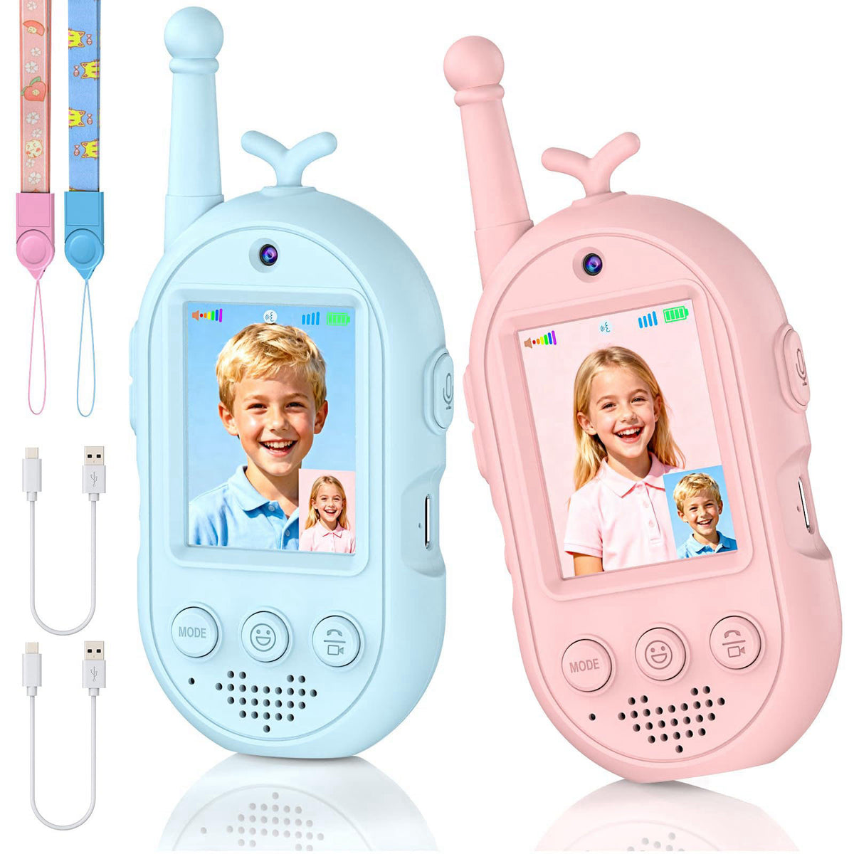 Ralgevu Video Walkie Talkies for Kids, Long Range, for 3-12 Year Old Girls Boys | Kids Walkie Talkies with Camera, Voice
