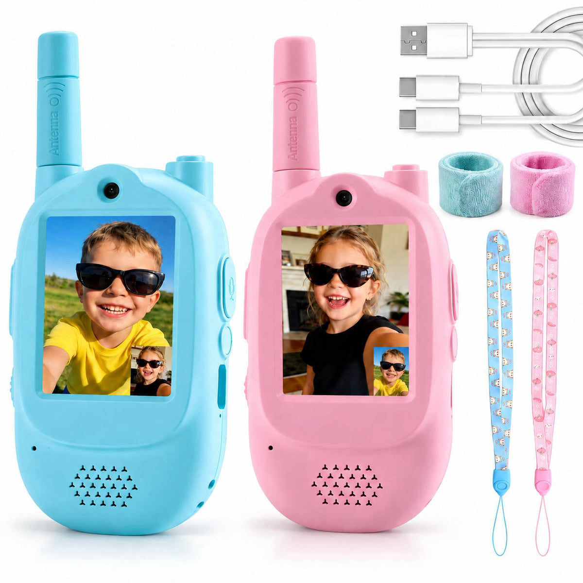Zipvac Kids Video Walkie Talkies 2 Pack, 5-Hour Talk Time, 1600 FT Range – product photo (Walkie Talkies)
