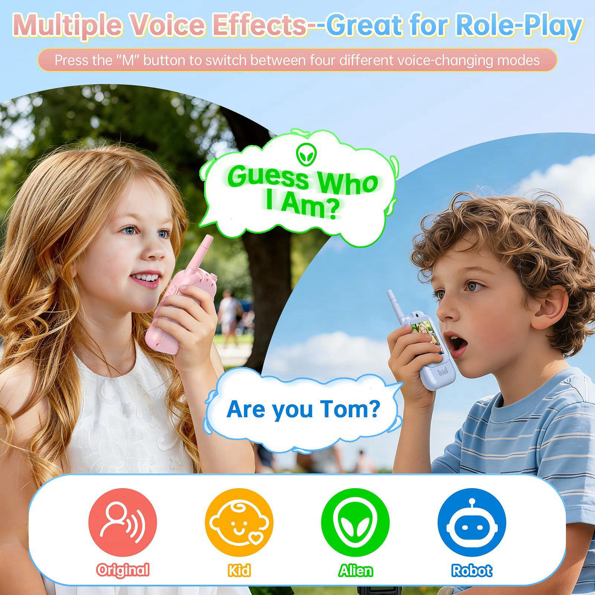 Brisum HD Video Walkie Talkies for Kids, Kids Toys for 6+ Year Old Girls, Camera & Clear Fun Voice Effects & 1000ft Rang