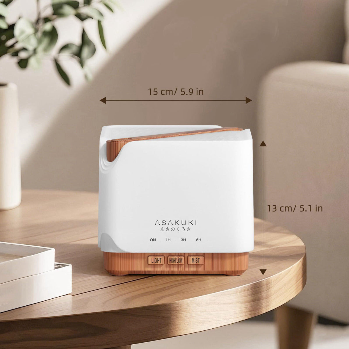 ASAKUKI Essential Oil Diffuser for Home with Top 6 Essential Oil Sets Large 700 ml Humidifier, Automatic Shut-Off, 7 LED