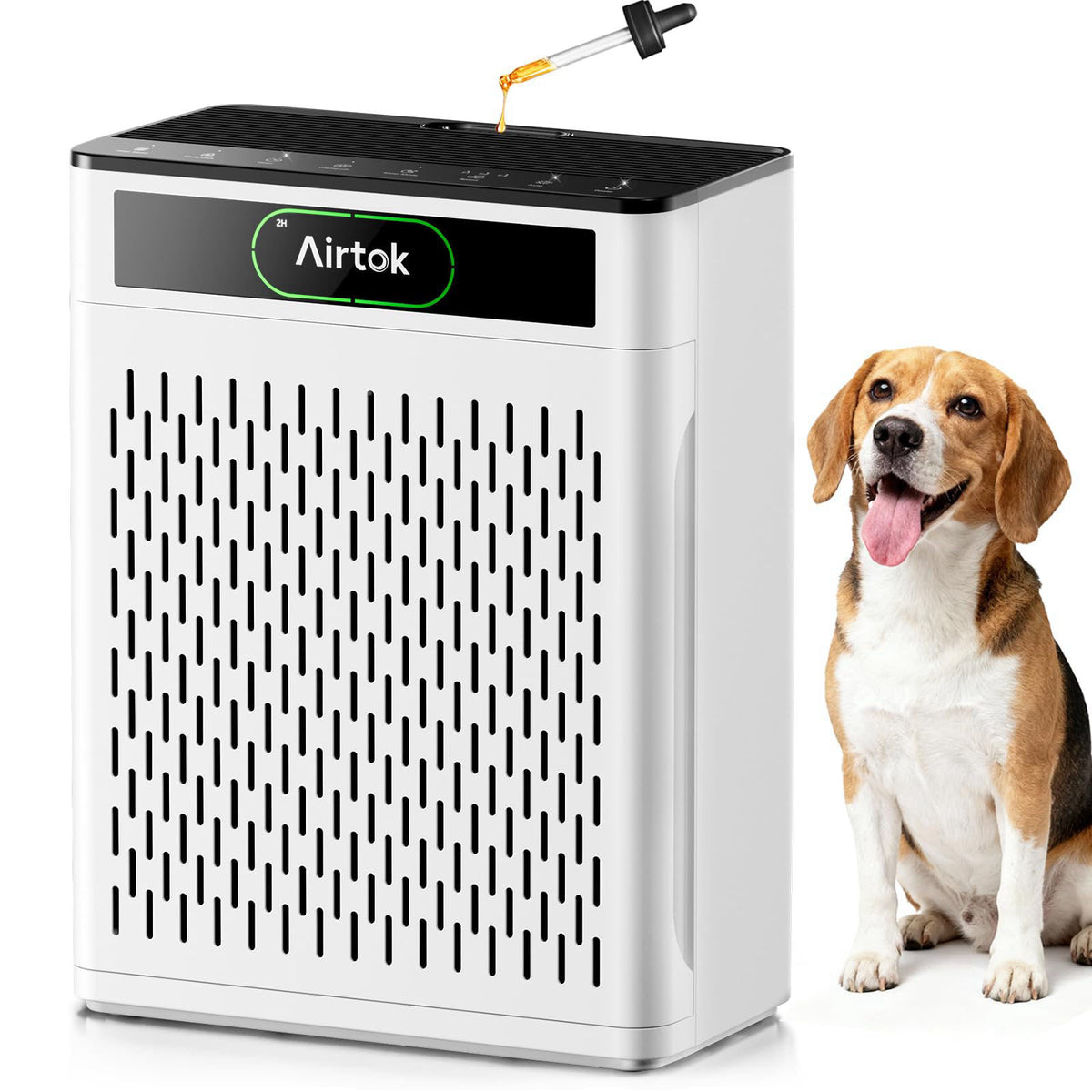 Airtok Air Purifiers for Home Large Room Up to 1848sq.ft, HEPA Air Purifier for Bedroom, Pet Hair Air Cleaner with Washa
