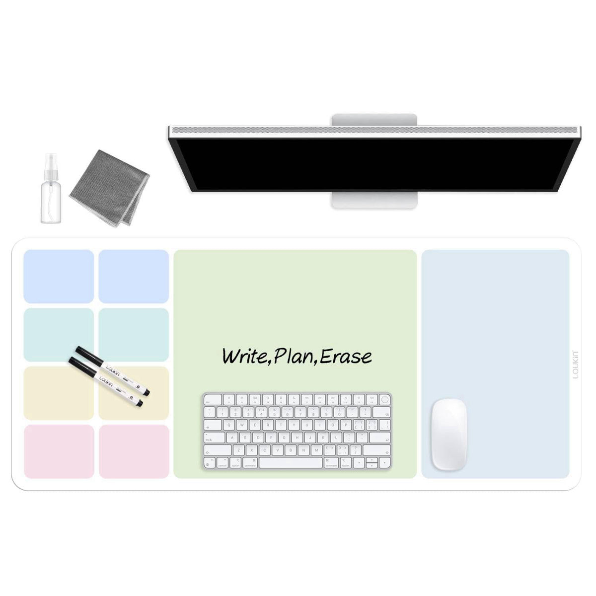 loukin Non-Slip Dry Erase Desk Mat, 32''x14'' Writing Mouse Pad for Office – product photo (Desk Pads &amp; Blotters)