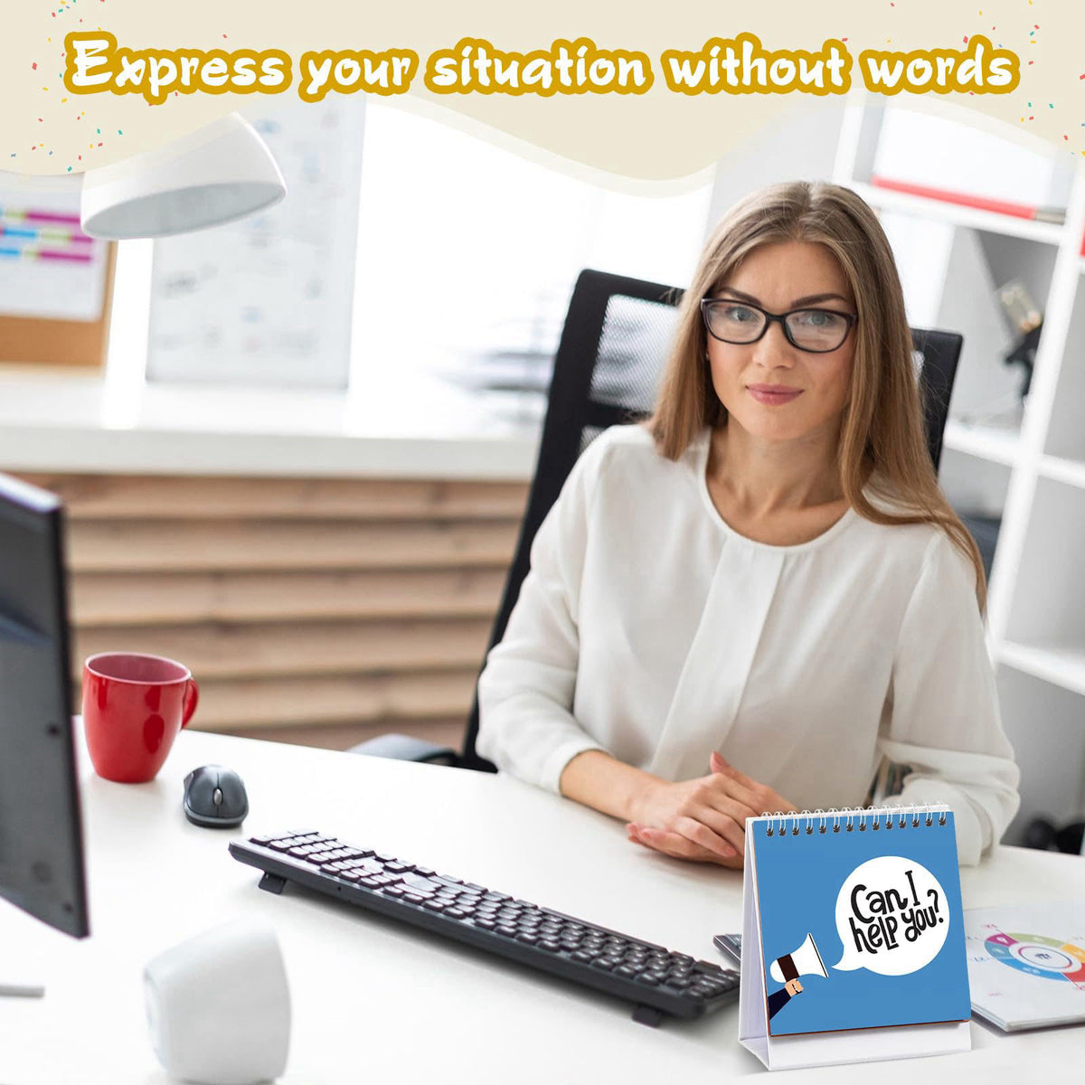 ReliThick 10 Pieces Funny Desk Signs 30 Messages Flip Over Colleague Gift – close-up detail