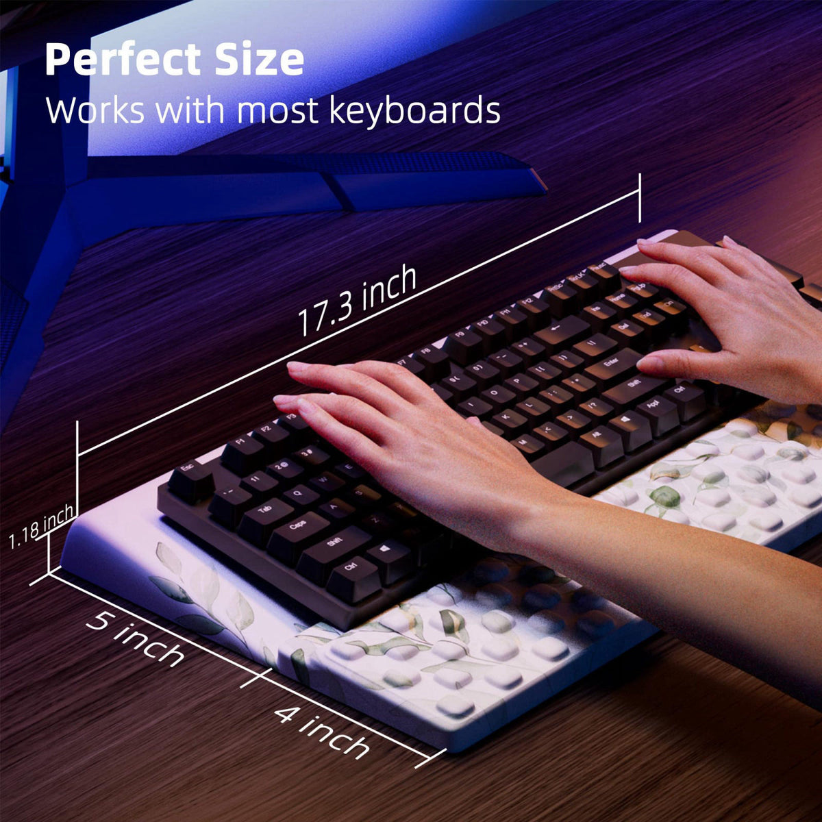 Ospelelf Keyboard Wrist Rest Pad Comfy Ergonomic Keyboard Stand Holder Office Desk Accessories Work from Home Essentials
