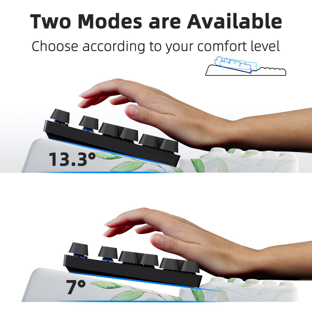 Ospelelf Keyboard Wrist Rest Pad Comfy Ergonomic Keyboard Stand Holder Office Desk Accessories Work from Home Essentials