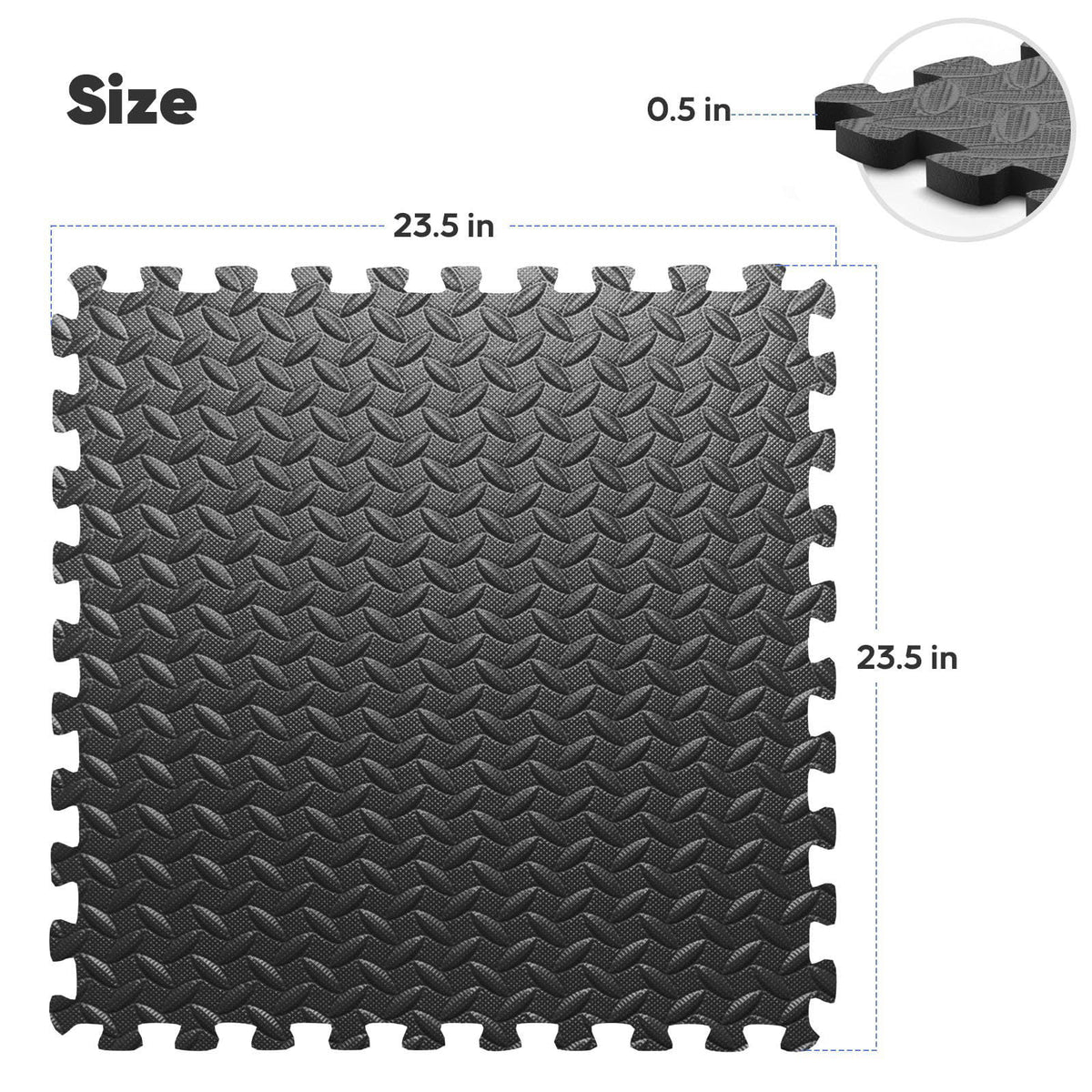Nazhura 12 Pack 48 sqft Home Gym Mat, Puzzle Exercise Mat, EVA Interlocking Foam Floor Tiles for Home Workout Equipment 