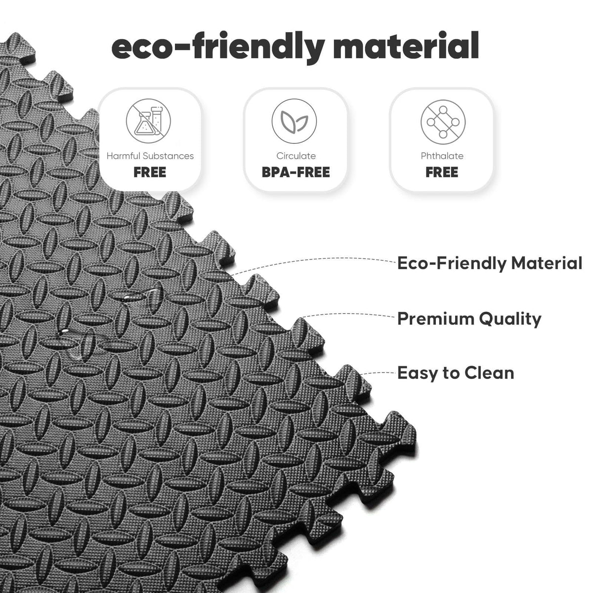 Nazhura 12 Pack 48 sqft Home Gym Mat, Puzzle Exercise Mat, EVA Interlocking Foam Floor Tiles for Home Workout Equipment 