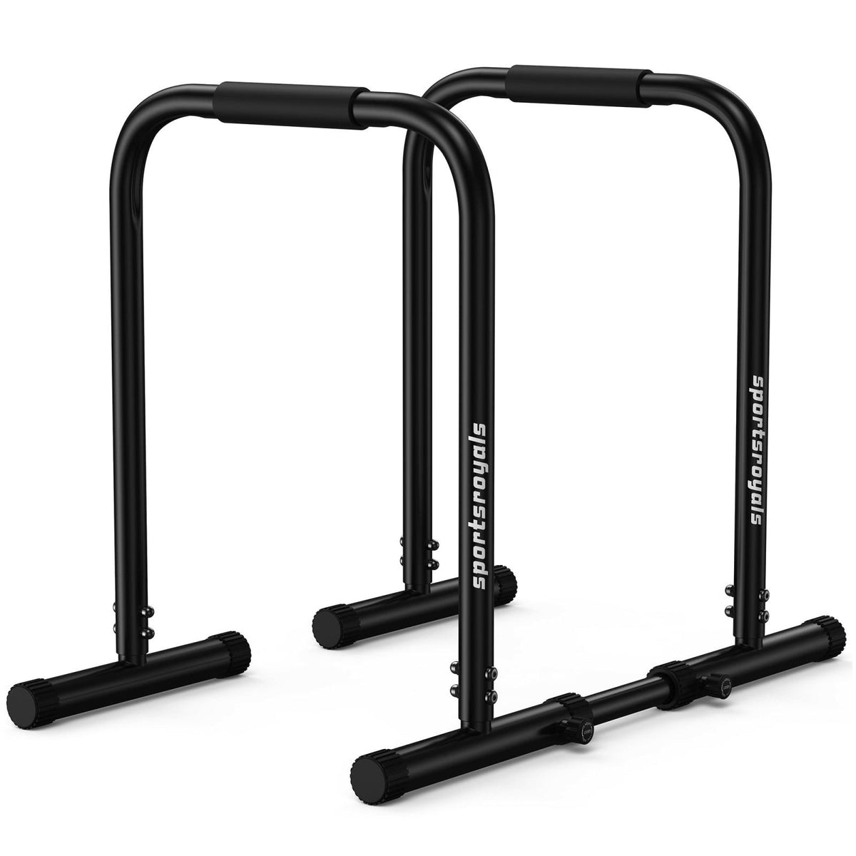 Sportsroyals Adjustable Dip Bar Station, Heavy Duty Parallette & Parallel Bars, 400LBS Stable Dip Stands for Home Gym, C