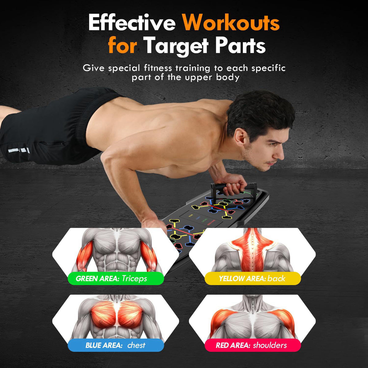 MQRW Push Up Board,Home Gym,Portable Exercise Equipment,Pilates Bar and 20 Fitness Accessories with Resistance Bands and