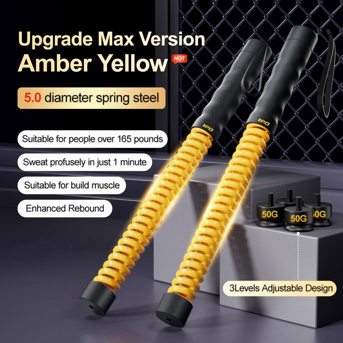 IPO 2026 Upgrade Weighted Ropeless Battle Ropes, Heavy Duty Portable Cordless Battle Ropes for Home Gym with Poster, Wor