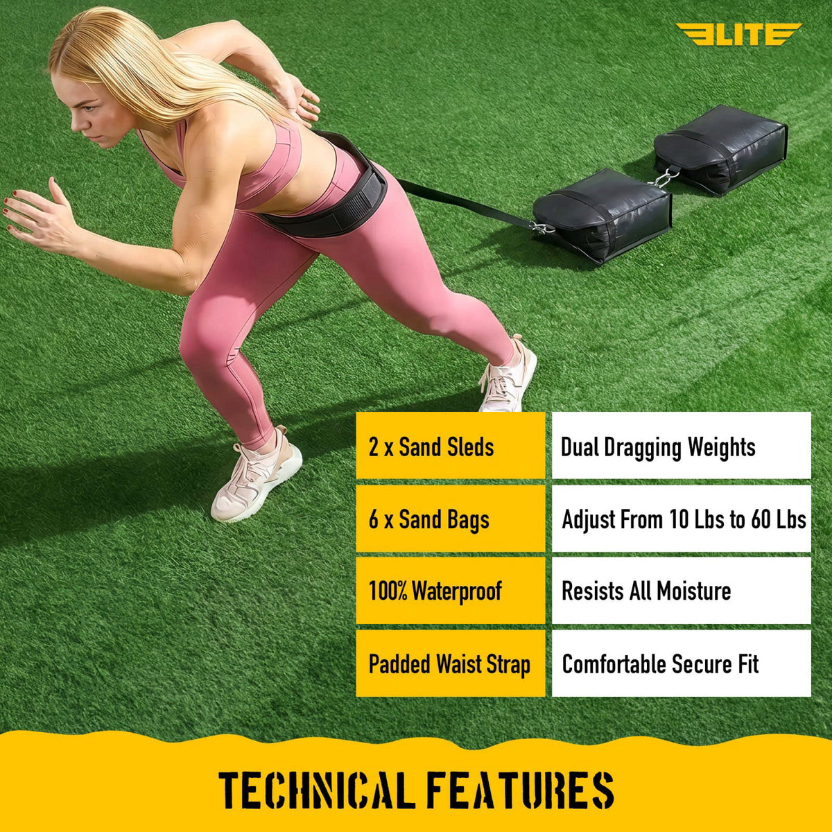 Elite Sports – Strength Training Equipment Attachments on display