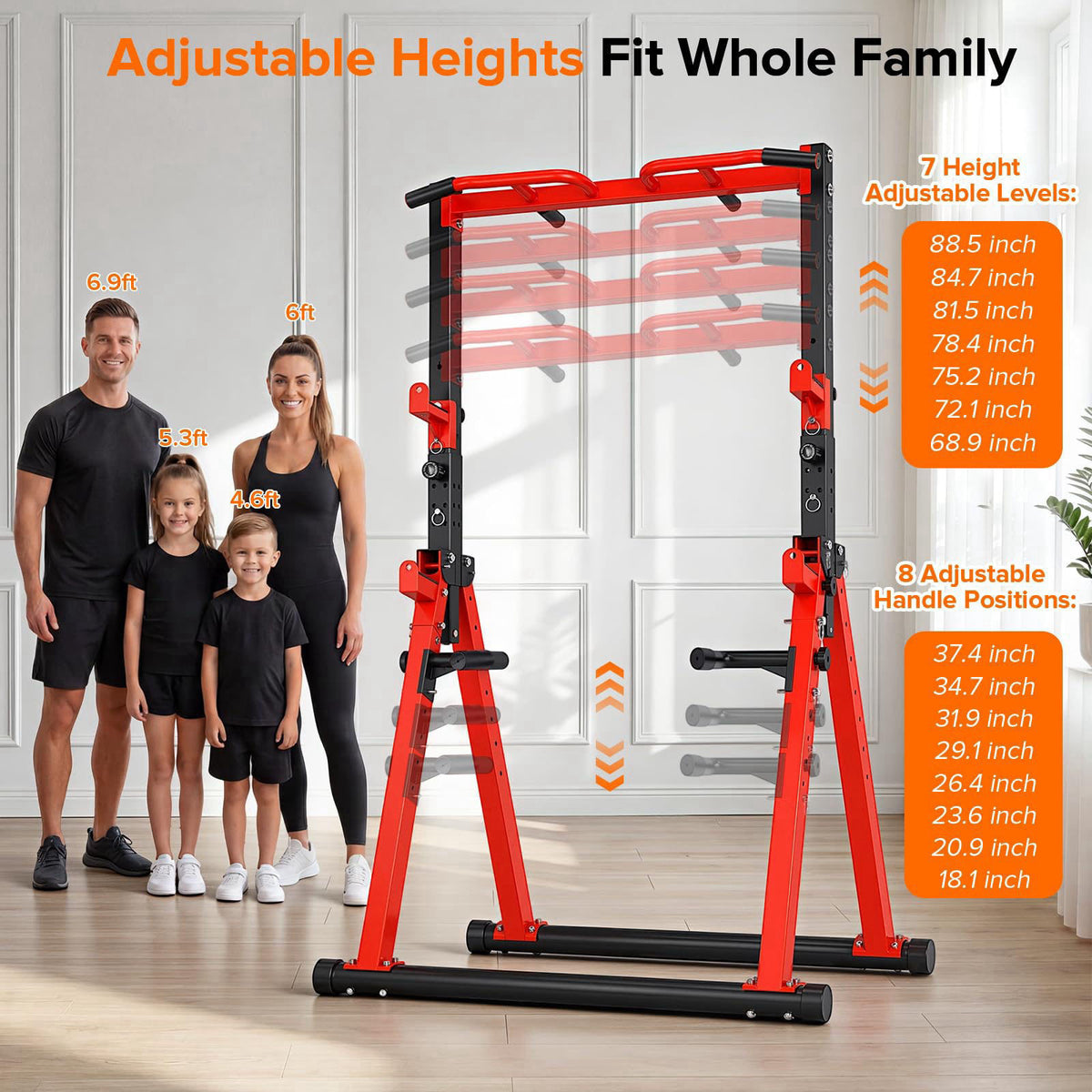 HOTCAMP 700LBS Foldable Power Tower Pull Up Bar – packaging and label
