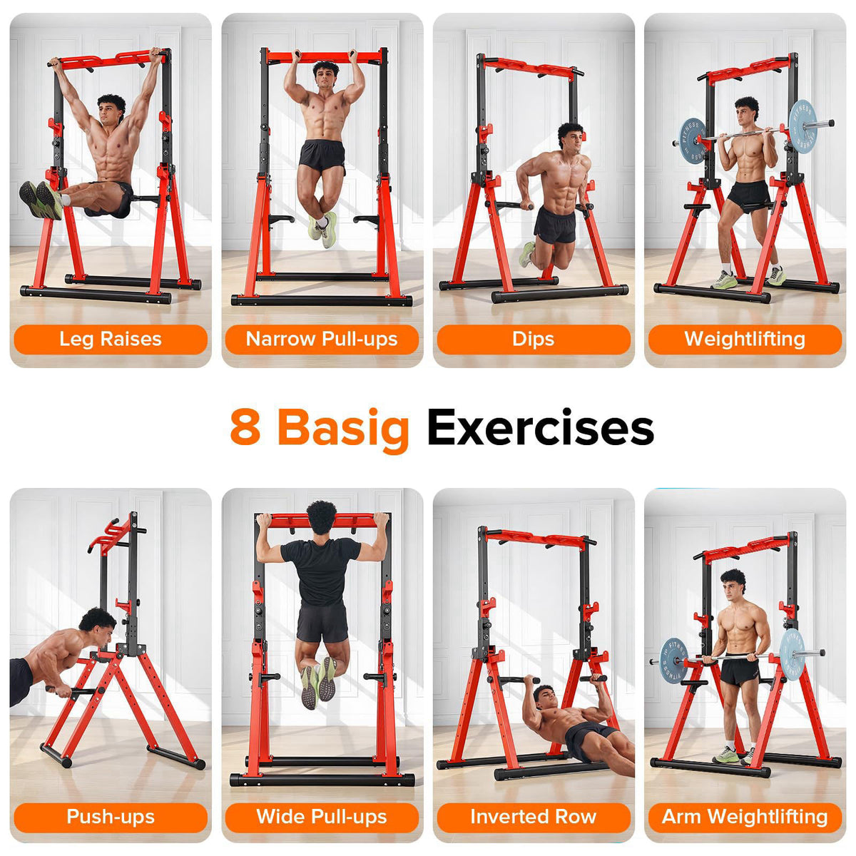 HOTCAMP 700LBS Foldable Power Tower Pull Up Bar – alternate angle
