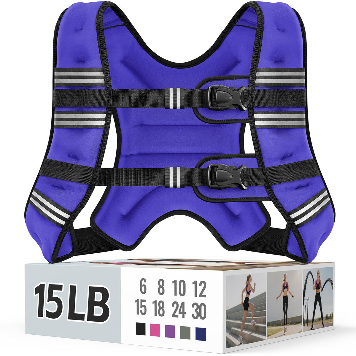 Zeerun Weighted Vest, 6/8/10/12/15/18/20/24/30LB for Men Women – product photo (Weight Vests)