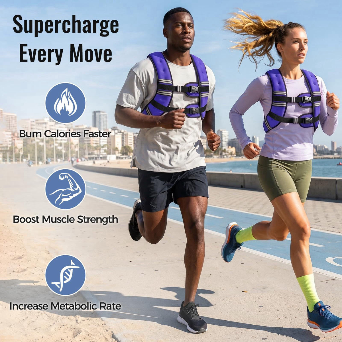 Zeerun Weighted Vest, 6/8/10/12/15/18/20/24/30LB for Men Women – close-up detail