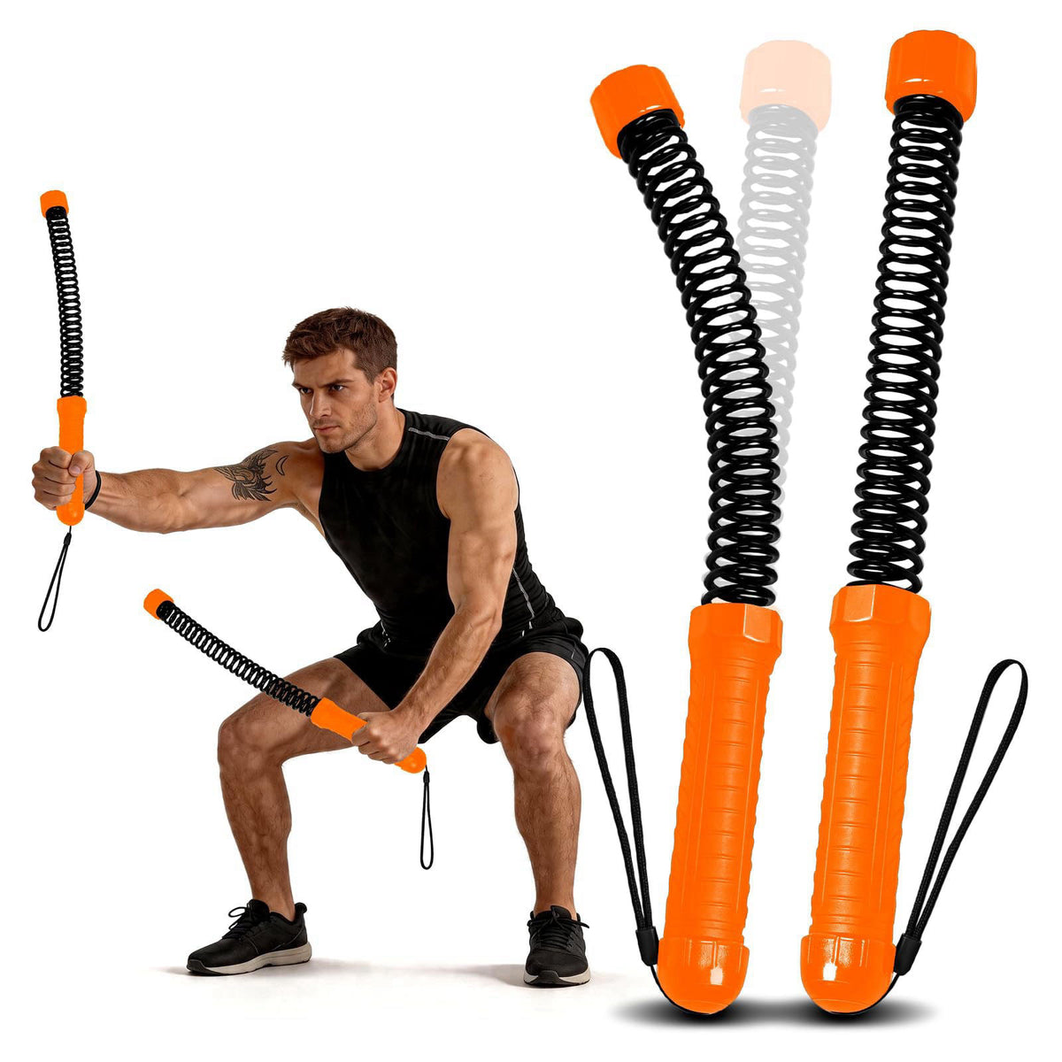 Perantlb Poly Battle Rope with Cloth Sleeve -1.25/1.5/2 Inch Diameter 30' 40' 50' Lengths -Gym Muscle Toning Metabolic W