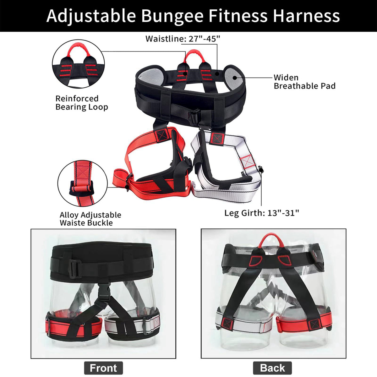 PRIOR FITNESS Bungee Fitness Set Yoga Bungee Cord Rope Resistance Air Dance Rope Exercise Fitness Home Gym Professional 