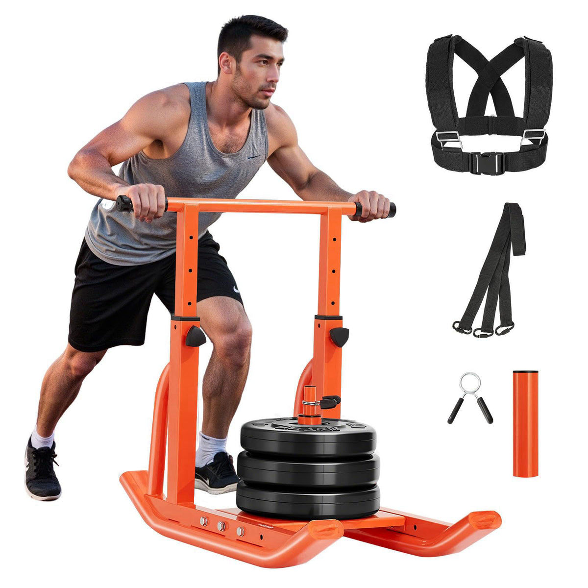 VEVOR Weight Sled,Workout Sled for Push-Pull Running & Strength Training