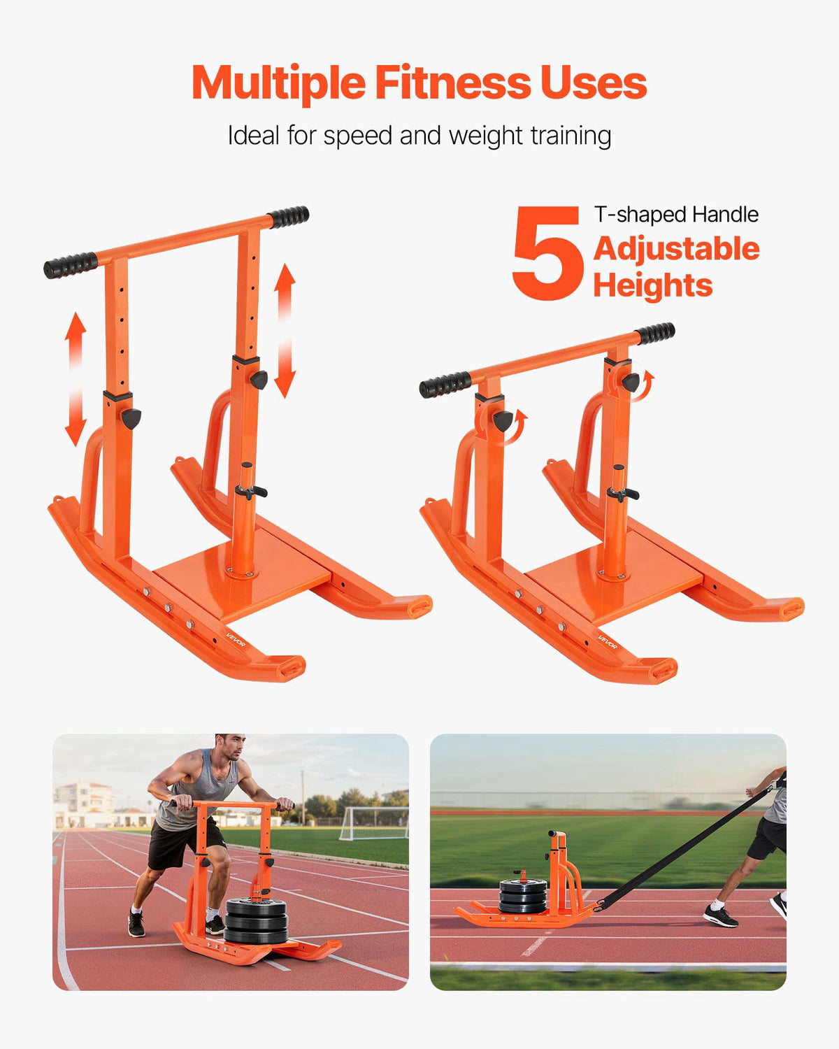 VEVOR Weight Sled,Workout Sled for Push-Pull Running & Strength Training – packaging and label