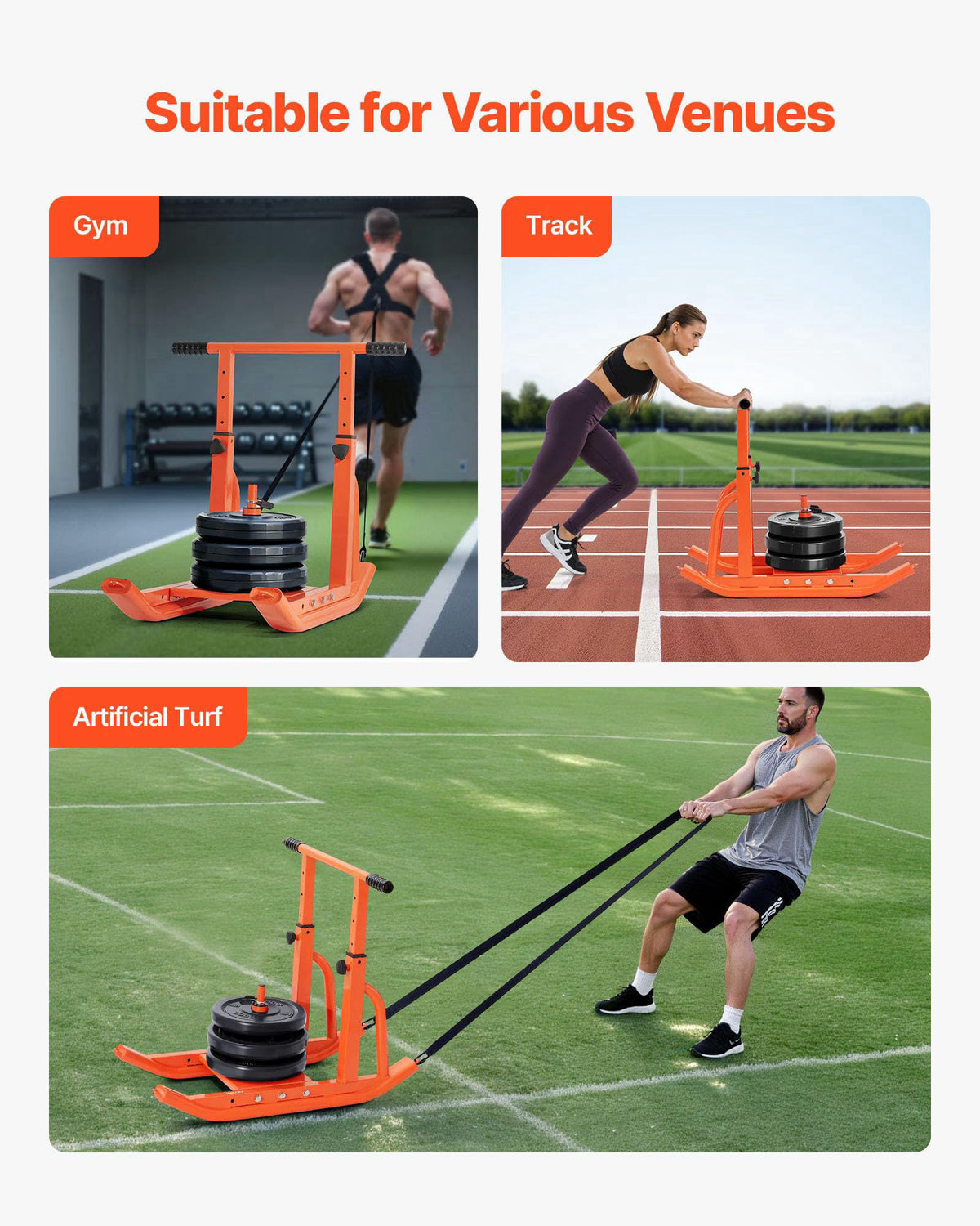 VEVOR Weight Sled,Workout Sled for Push-Pull Running & Strength Training – alternate angle