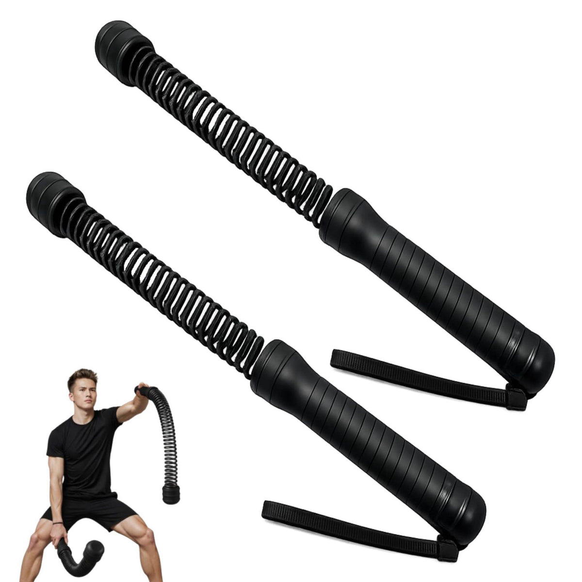 LEZER Weighted Ropeless Battle Ropes, Cordless Trainer for Home Gym & HIIT