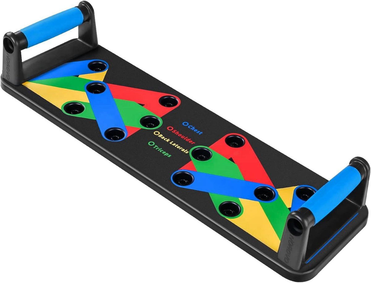 thera hike Power Pack 9-in-1 Push Up Board – Multi-Functional Home Workout Equipment for Strength Training, Chest, Arm, 