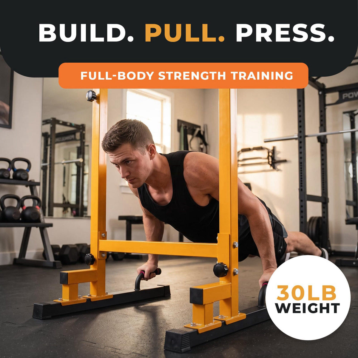 BalanceFrom Steel Frame Dip Station with Adjustable Height, 500 Pound Weight Capacity – Upper Body Workout Home Gym Equi