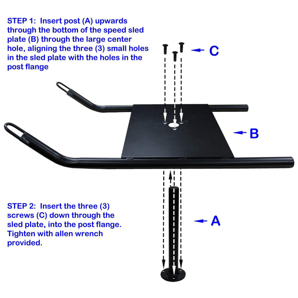 Bluedot Trading Power Running Training Speed Weight Sled Push, Pull, and Drag for Athletic Exercise and Speed Improvemen
