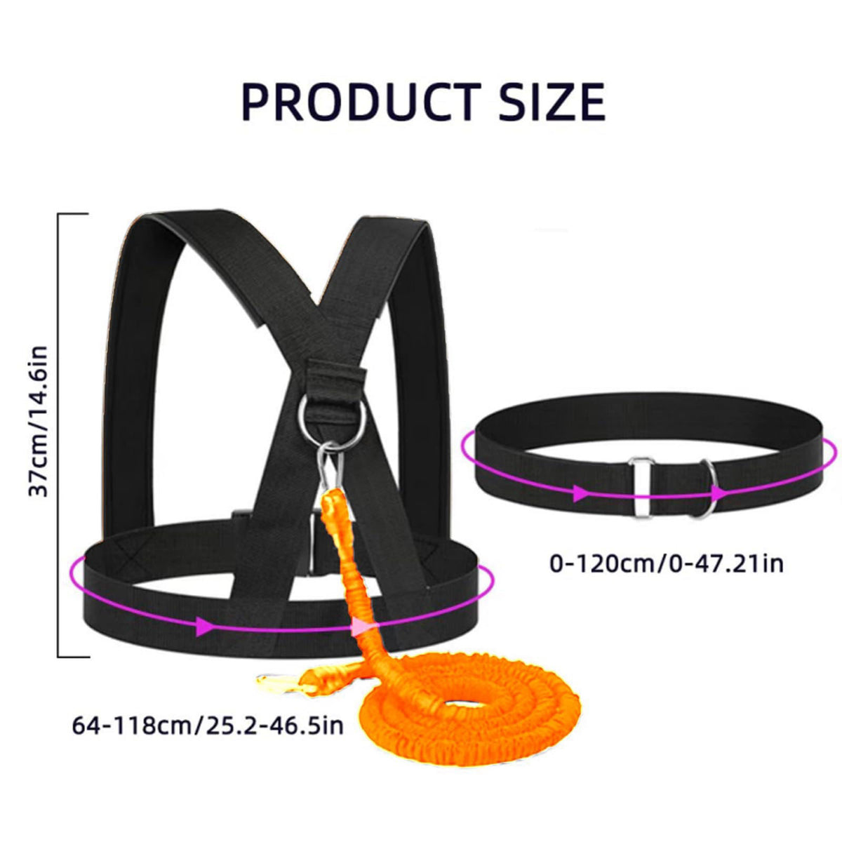 OYINDIZ Resistance Explosive Training Set, Adjustable Shoulder Waist Belt – packaging and label