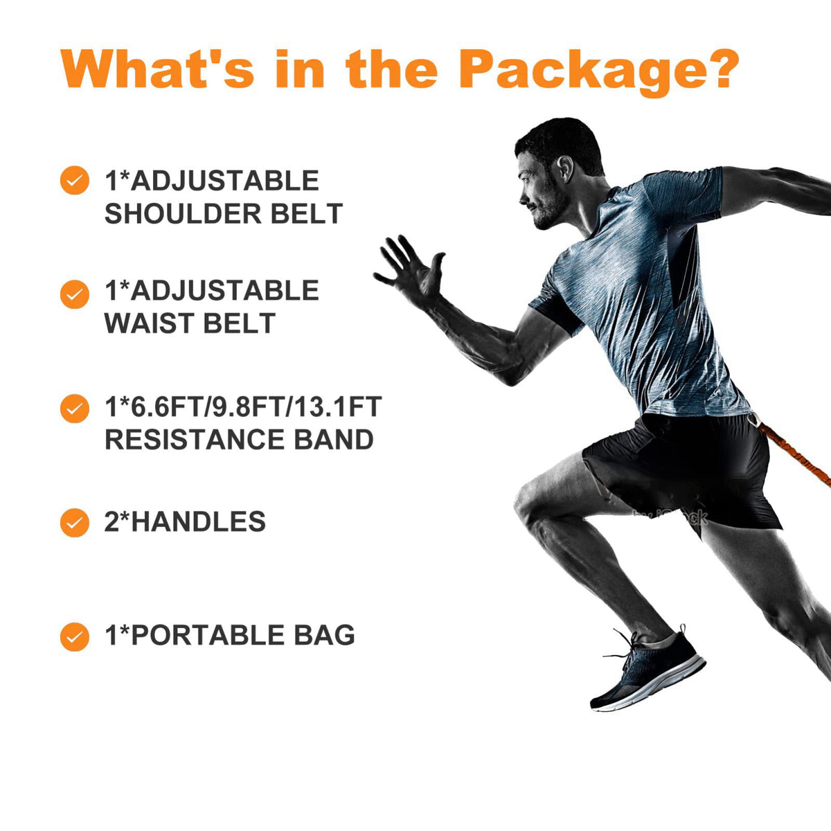 OYINDIZ Resistance Explosive Training Set, Adjustable Shoulder Waist Belt – alternate angle