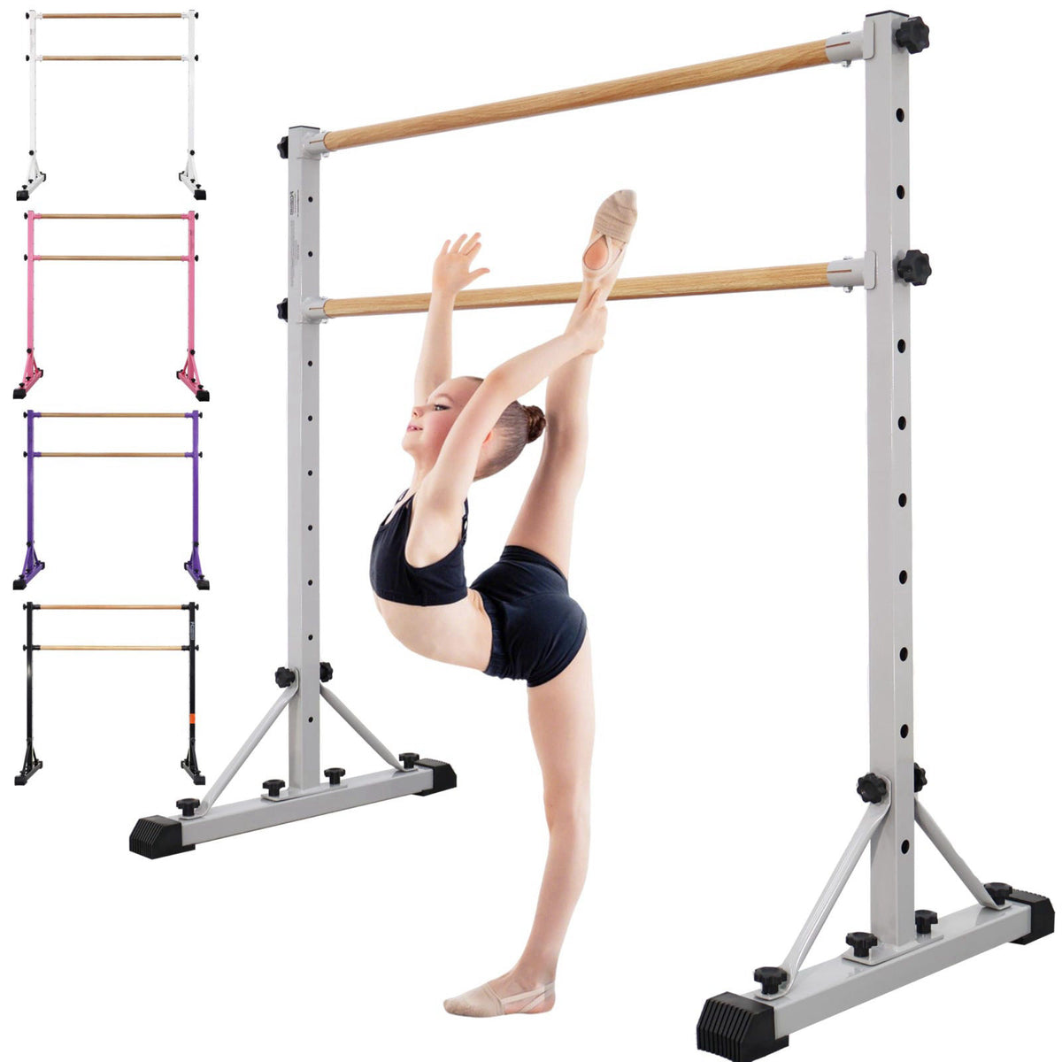 FC FUNCHEER Adjustable Ballet Barre,Portable Dance bar,Fitness Equipment for Dance & Balance Excercise,Super Sturdy for 