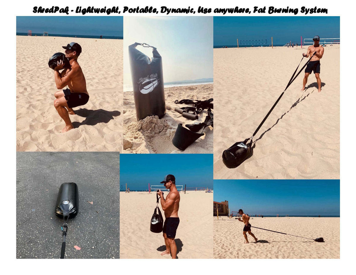 Shred Pak Resistance Training Sled - Weight Sled Harness & Handles - Extreme Workout for Athletes - Burn 3X The Calories