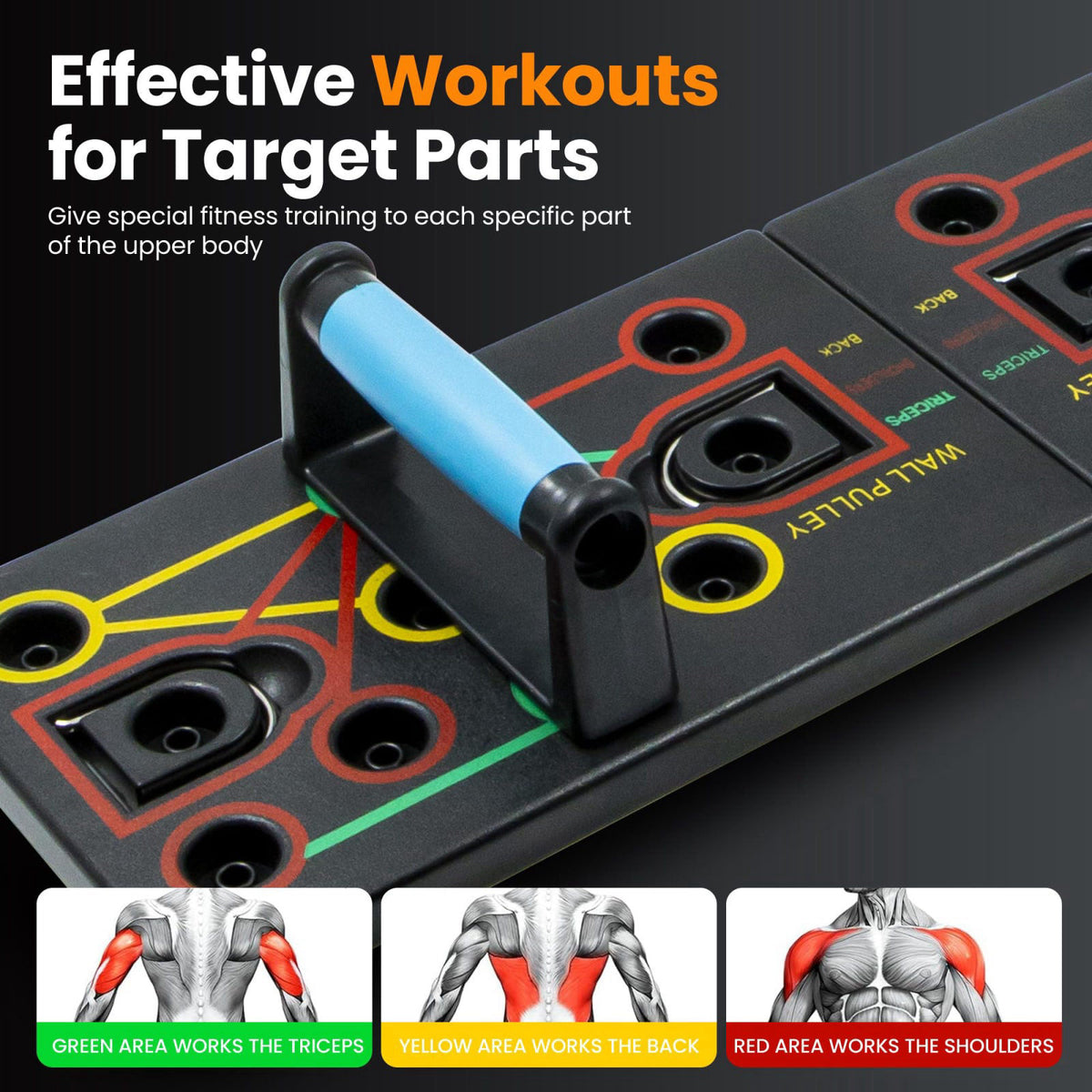 welsteepse Push Up Board Fitness, Portable Dismountable 17 in 1 Push Up Bar at Home Gym, Multi-functional Pushup Stands 