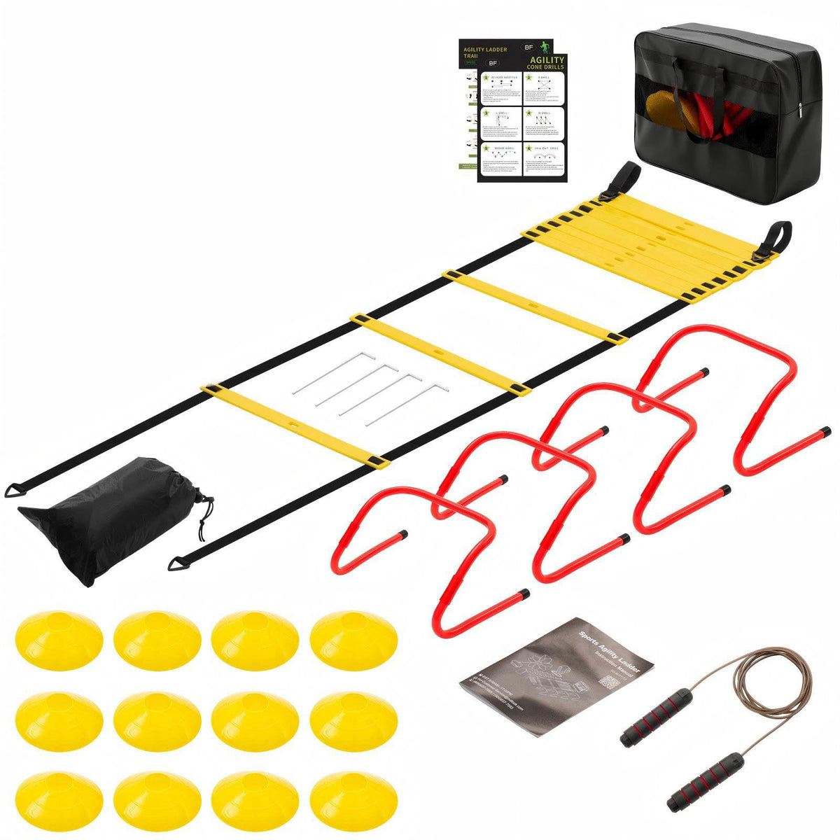 NEWBULIG Agility Ladder Speed Training Equipment, Football Practice Set – product photo (Speed &amp; Agility Training)