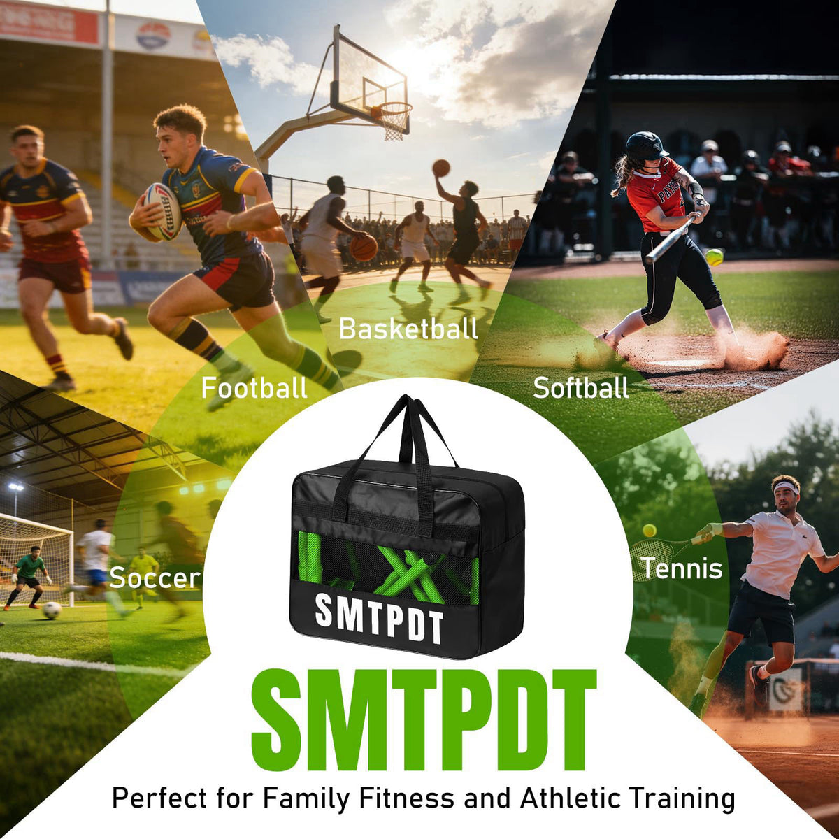 SMTPDT Agility Ladder,Soccer Training Equipment Set,Speed & Agility Training – back view and specifications
