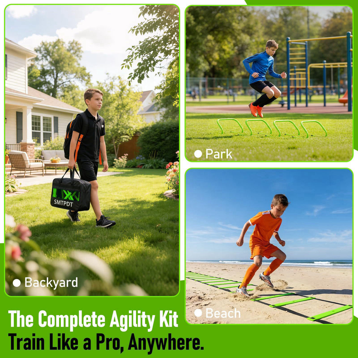 SMTPDT Agility Ladder,Soccer Training Equipment Set,Speed & Agility Training – alternate angle