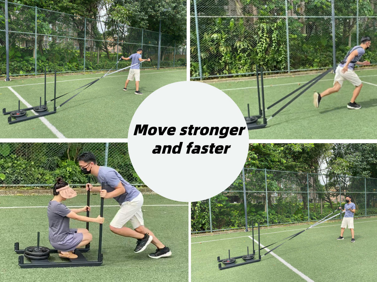 shikoyi Weight Sled for Training Push Pull Workout Sled Football Speed Training Equipment Fitness Sled for Athletic Exer