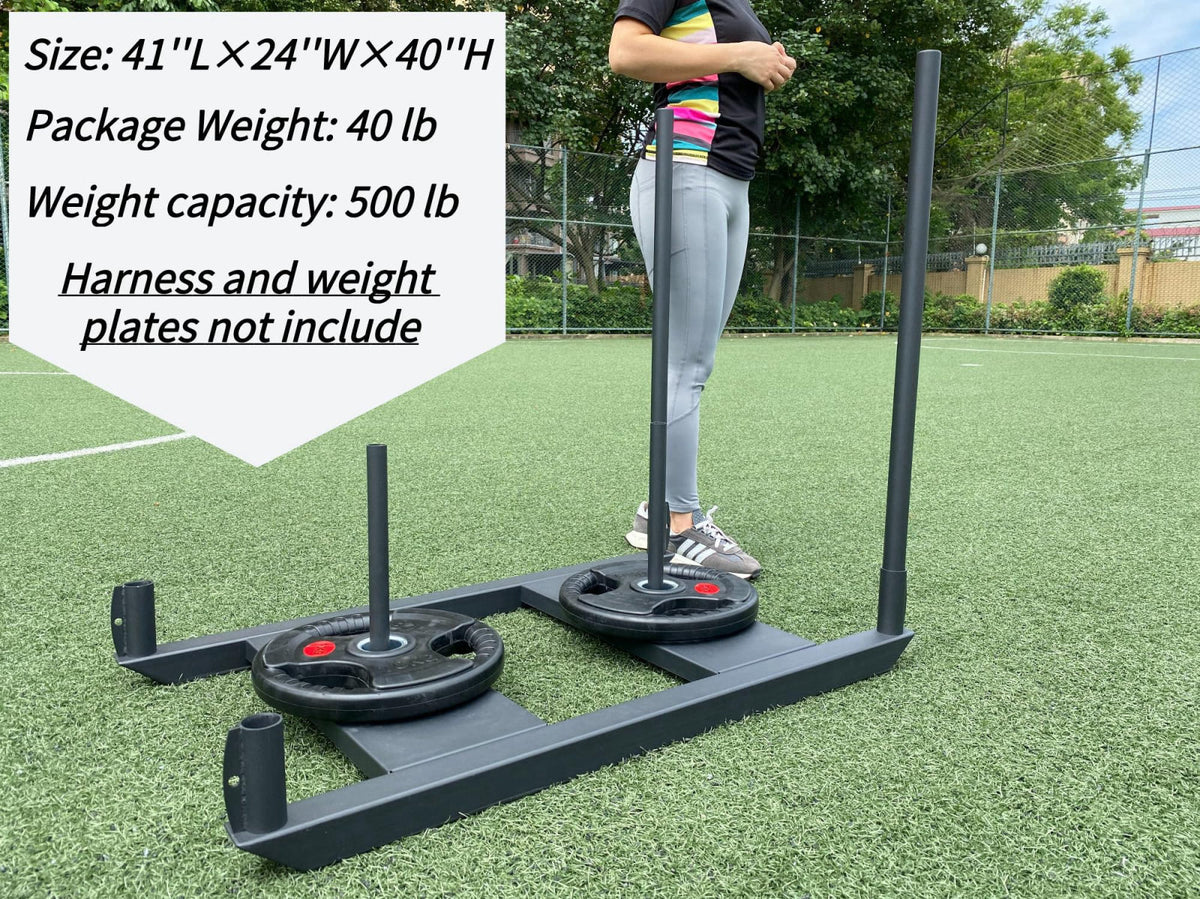 shikoyi Weight Sled for Training Push Pull Workout Sled Football Speed Training Equipment Fitness Sled for Athletic Exer