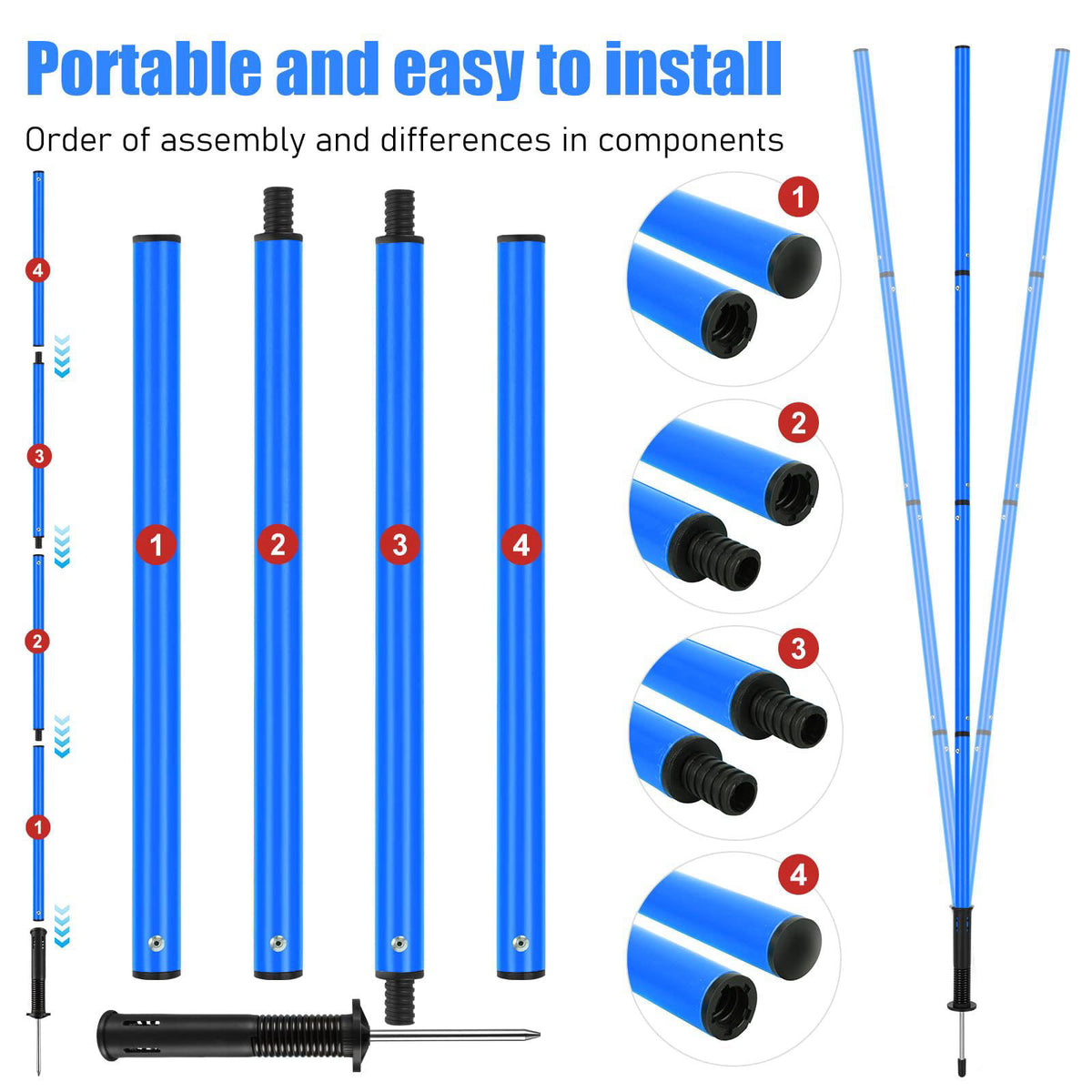 SMTPDT Soccer Training Equipment,Agility Speed Training Set, 20ft Agility Ladder – full view