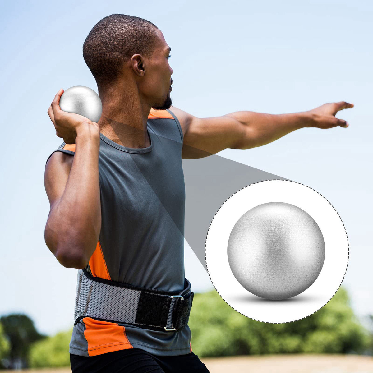 Deekin 2 Pcs Shot Put Rubber Disc Track Set Field Training – alternate angle