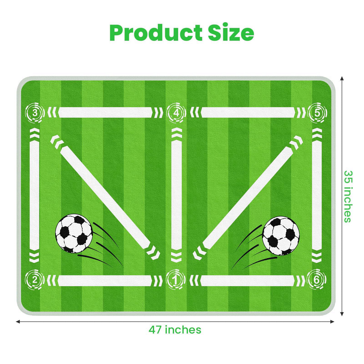 Sawiei Soccer Training Mat, Soccer Training Equipment with Storage Bag, Non-Slip Silent Equipment Soccer Footwork Traini